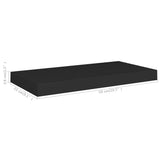 Floating Wall Shelves 2 pcs Black 50x23.5x3.8 cm MDF