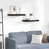 Floating Wall Shelves 2 pcs Black 50x23.5x3.8 cm MDF