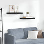Floating Wall Shelves 2 pcs Black 50x23.5x3.8 cm MDF