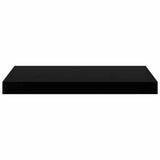 Floating Wall Shelves 4 pcs Black 50x23x3.8 cm MDF - Close-Up Angle