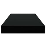 Floating Wall Shelves 4 pcs Black 50x23.5x3.8 cm MDF