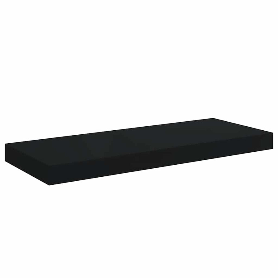 Floating Wall Shelf Black 60x23.5x3.8 cm MDF