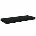 Floating Wall Shelves 2 pcs Black 60x23.5x3.8 cm MDF