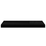 Floating Wall Shelves 4 pcs Black 60x23.5x3.8 cm MDF - Close-Up Angle