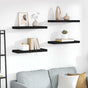 Floating Wall Shelves 4 pcs Black 60x23.5x3.8 cm MDF