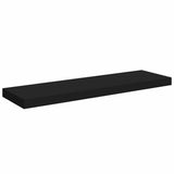 Floating Wall Shelf Black 80x23.5x3.8 cm MDF