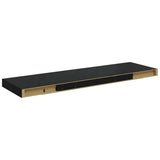 Floating Wall Shelf Black 80x23.5x3.8 cm MDF