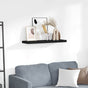 Floating Wall Shelf Black 80x23.5x3.8 cm MDF