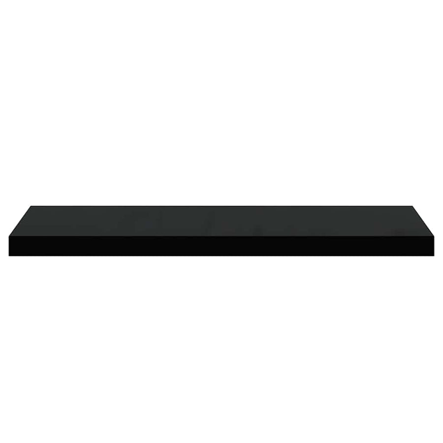 Floating Wall Shelves 2 pcs Black 80x23.5x3.8 cm MDF