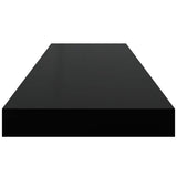 Floating Wall Shelves 2 pcs Black 80x23.5x3.8 cm MDF