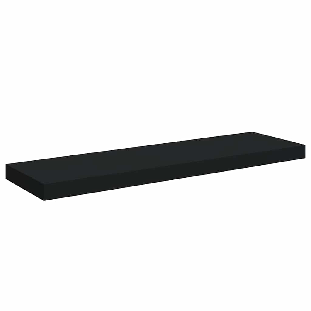 Floating Wall Shelves 4 pcs Black 80x23.5x3.8 cm MDF