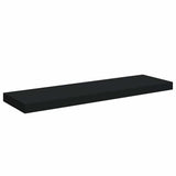 Floating Wall Shelves 4 pcs Black 80x23.5x3.8 cm MDF