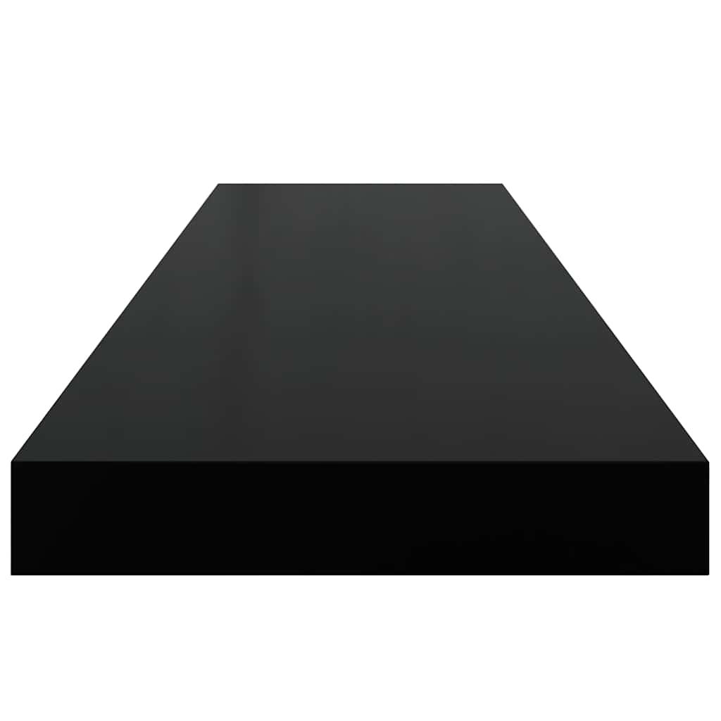 Floating Wall Shelf Black 90x23.5x3.8 cm MDF