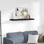 Floating Wall Shelf Black 90x23.5x3.8 cm MDF