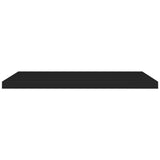 Floating Wall Shelves 2 pcs Black 90x23.5x3.8 cm MDF - Top-Down View