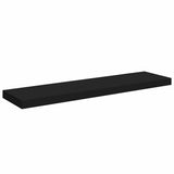 Floating Wall Shelves 2 pcs Black 90x23.5x3.8 cm MDF