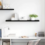 Floating Wall Shelf Black 120x23.5x3.8 cm MDF