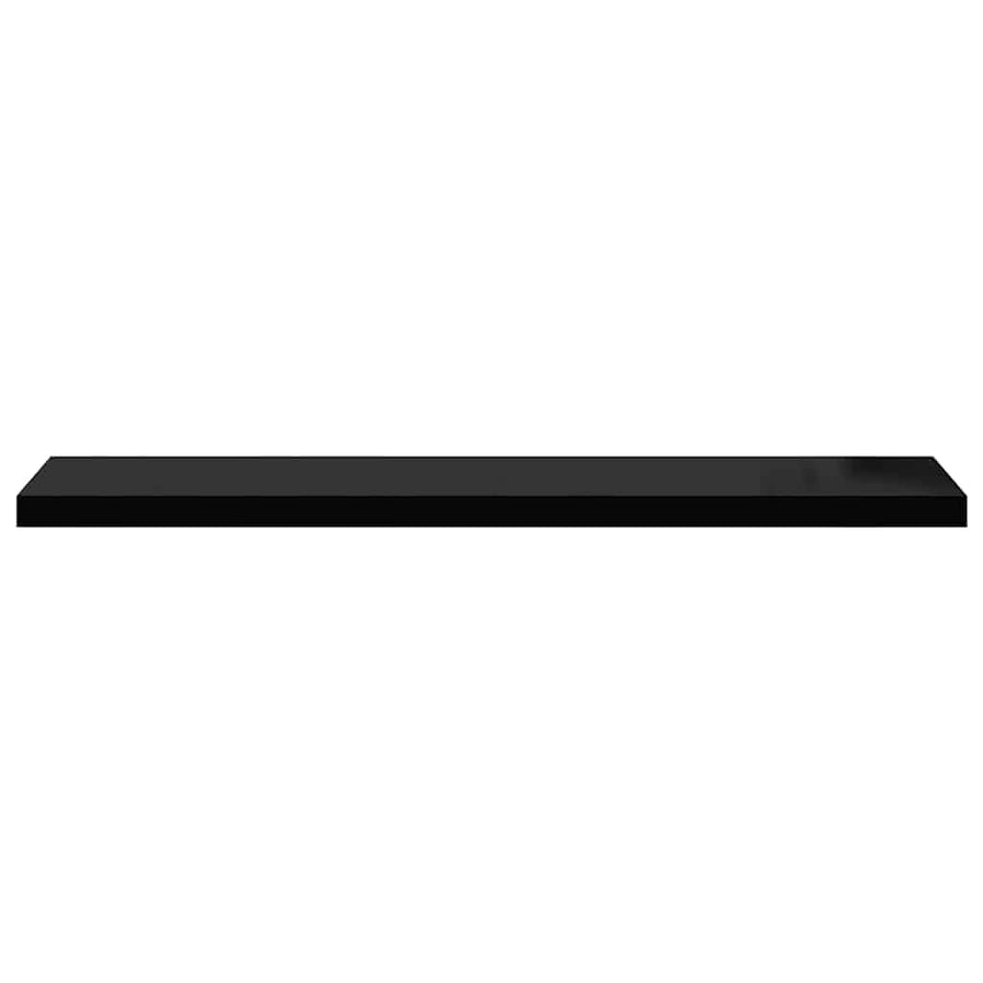 Floating Wall Shelf Black 120x23.5x3.8 cm MDF
