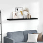 Floating Wall Shelf Black 120x23.5x3.8 cm MDF