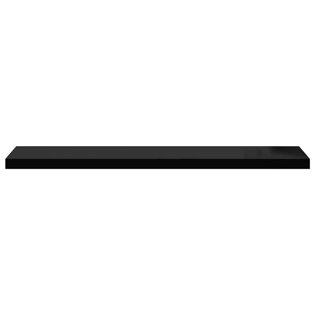 Floating Wall Shelves 2 pcs Black 120x23.5x3.8 cm MDF