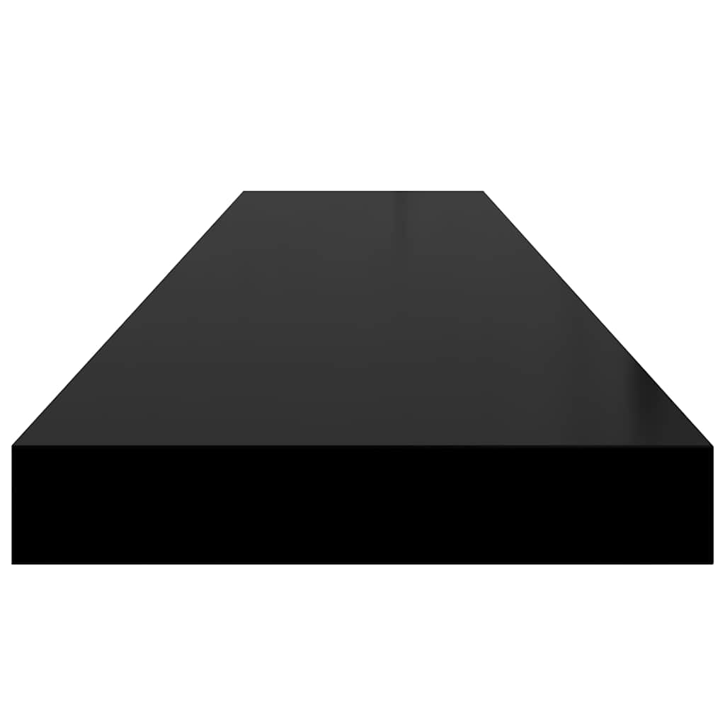 Floating Wall Shelves 2 pcs Black 120x23.5x3.8 cm MDF