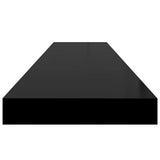 Floating Wall Shelves 4 pcs Black 120x23.5x3.8 cm MDF