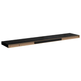 Floating Wall Shelves 4 pcs Black 120x23.5x3.8 cm MDF - Extra Image
