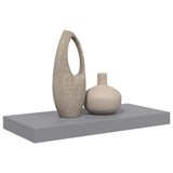Floating Wall Shelf Grey 50x23x3.8 cm MDF - 45-Degree Angle