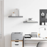 Floating Wall Shelves 2 pcs Grey 50x23.5x3.8 cm MDF