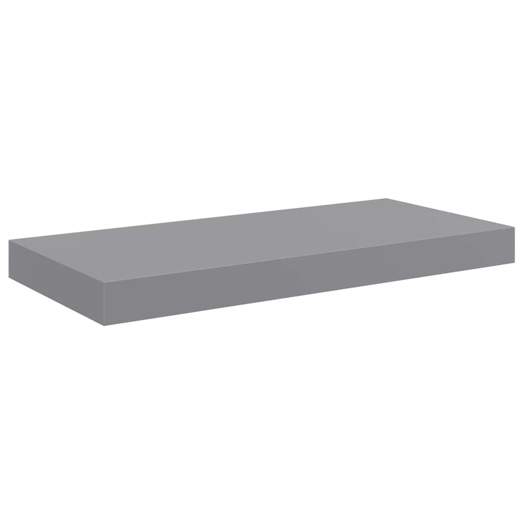 Floating Wall Shelves 2 pcs Grey 50x23.5x3.8 cm MDF
