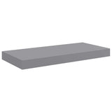 Floating Wall Shelves 2 pcs Grey 50x23.5x3.8 cm MDF - Rear View