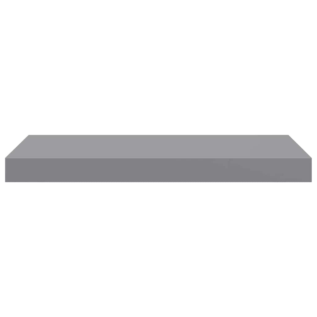 Floating Wall Shelves 2 pcs Grey 50x23.5x3.8 cm MDF