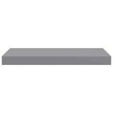 Floating Wall Shelves 2 pcs Grey 50x23.5x3.8 cm MDF - Close-Up Angle