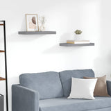 Floating Wall Shelves 2 pcs Grey 50x23.5x3.8 cm MDF