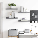 Floating Wall Shelves 4 pcs Grey 50x23.5x3.8 cm MDF