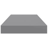 Floating Wall Shelves 4 pcs Grey 50x23.5x3.8 cm MDF - Low Angle