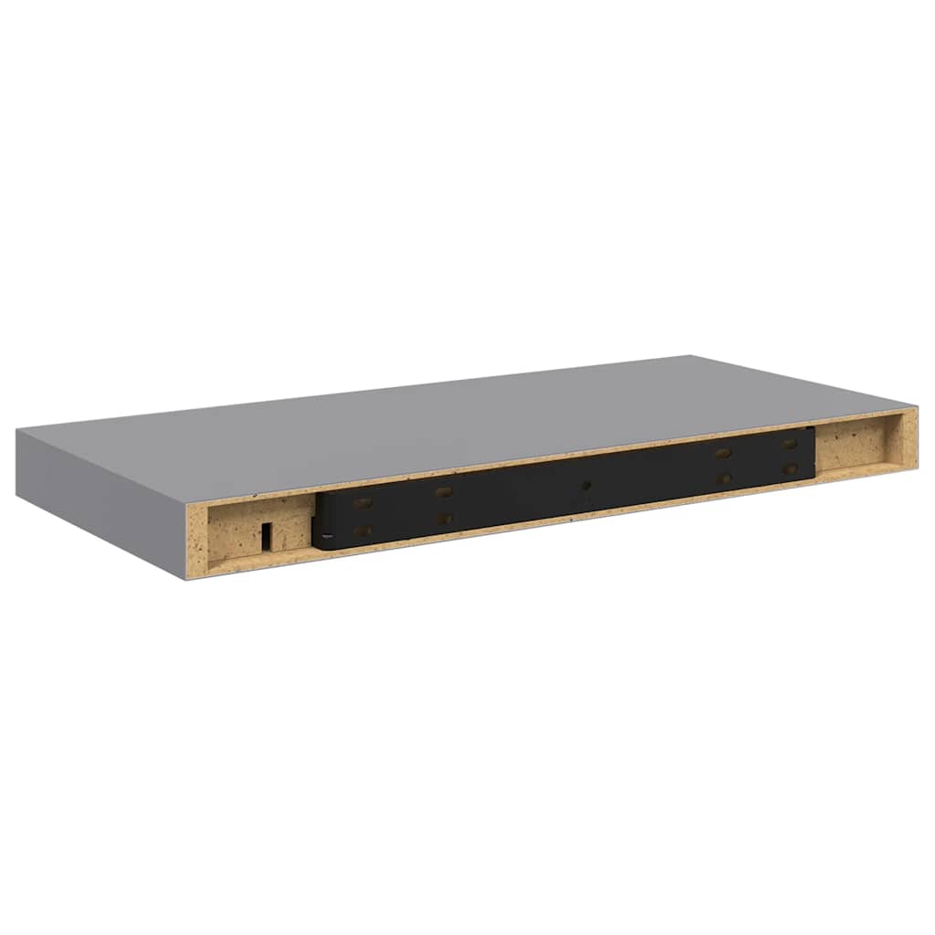 Floating Wall Shelves 4 pcs Grey 50x23.5x3.8 cm MDF