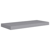 Floating Wall Shelf Grey 60x23.5x3.8 cm MDF - Front View