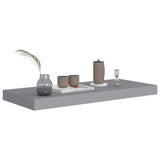 Floating Wall Shelf Grey 60x23.5x3.8 cm MDF - Side View