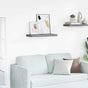 Floating Wall Shelf Grey 60x23.5x3.8 cm MDF