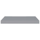 Floating Wall Shelves 2 pcs Grey 60x23.5x3.8 cm MDF - Top-Down View