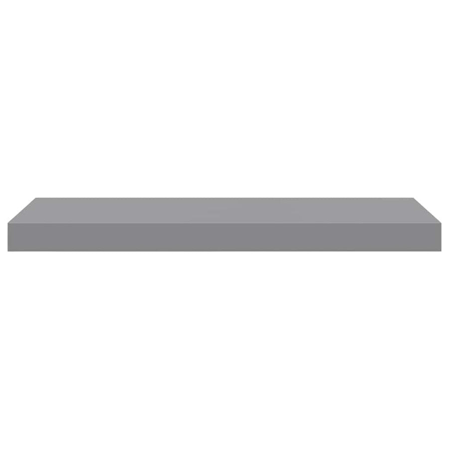Floating Wall Shelves 2 pcs Grey 60x23.5x3.8 cm MDF
