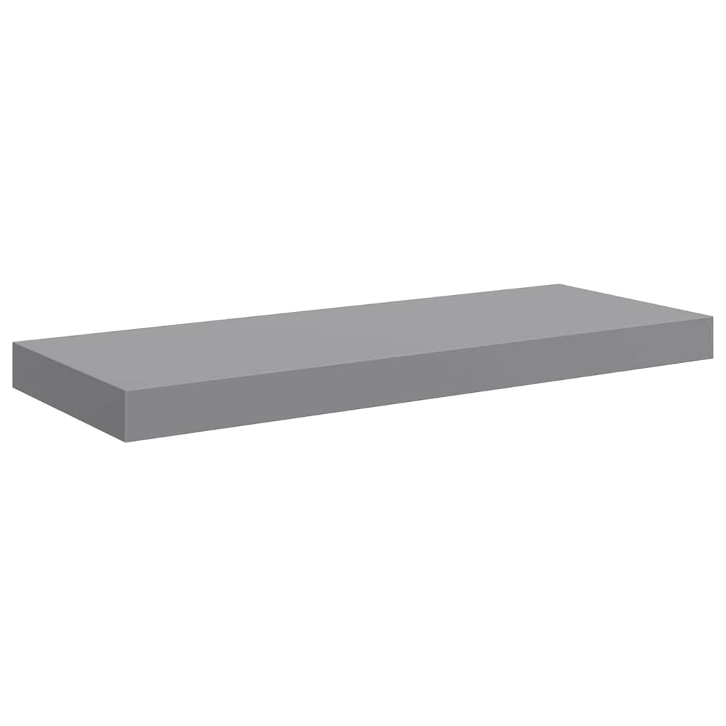Floating Wall Shelves 4 pcs Grey 60x23.5x3.8 cm MDF