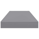 Floating Wall Shelves 4 pcs Grey 60x23.5x3.8 cm MDF - Low Angle