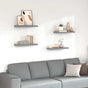 Floating Wall Shelves 4 pcs Grey 60x23.5x3.8 cm MDF