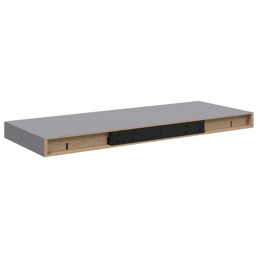 Floating Wall Shelves 4 pcs Grey 60x23.5x3.8 cm MDF