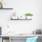 Floating Wall Shelf Grey 80x23.5x3.8 cm MDF