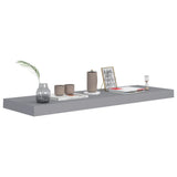 Floating Wall Shelf Grey 80x23.5x3.8 cm MDF - Side View