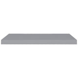 Floating Wall Shelf Grey 80x23.5x3.8 cm MDF - Top-Down View