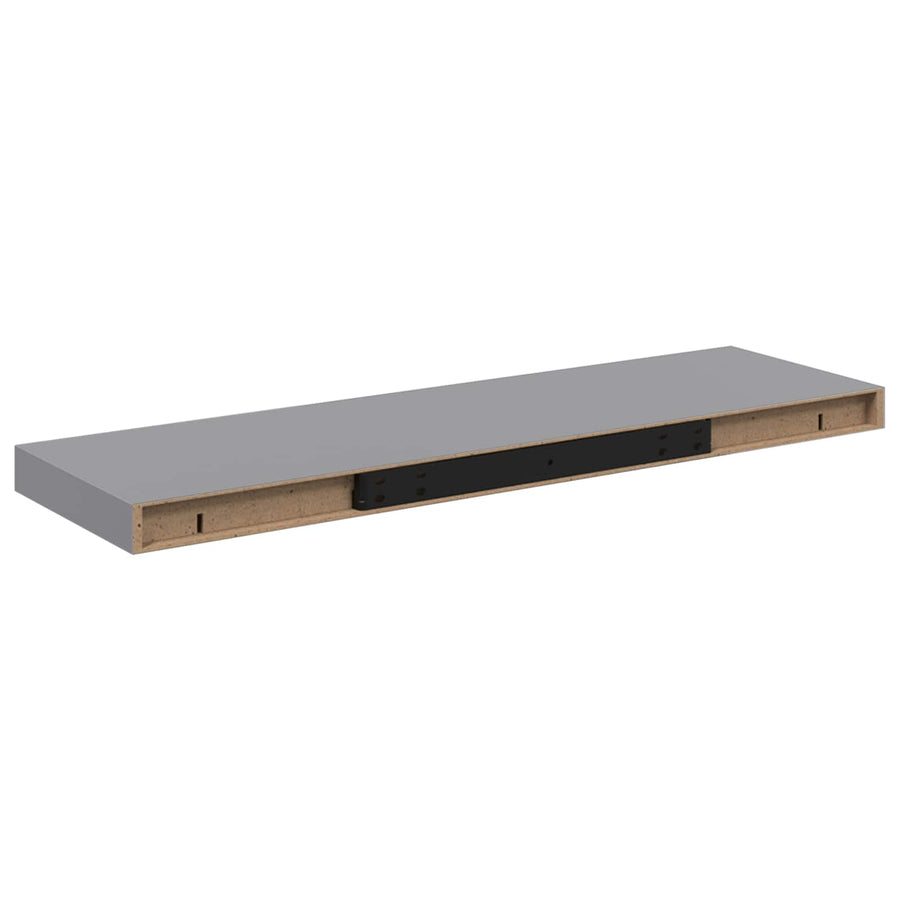Floating Wall Shelf Grey 80x23.5x3.8 cm MDF